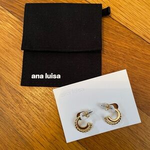 ana luisa Gold Double Hoop Earrings - Scarlett Twist